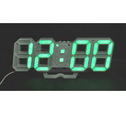 VST-883 часы настольные с зелеными цифрами