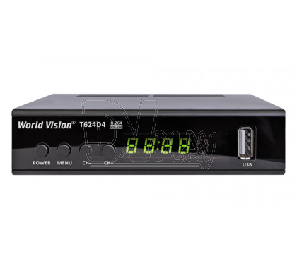 Цифровой ресивер World Vision T624D4 DVB-T2/C с дисплеем, Wi-Fi