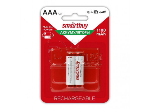 Аккумуляторы Smartbuy HR03 1100mAh NiMH BL2 AAA в упаковке 2 шт