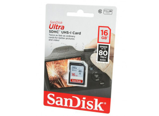 SDHC 16Gb SanDisk Class 10 Ultra UHS-I