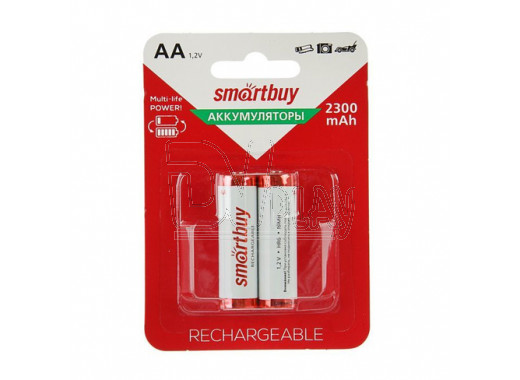 Аккумуляторы Smartbuy  HR6 2300mAh NiMH BL2 AA в упаковке 2 шт