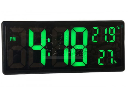 Часы электронные DS-3808L (черный корпус, зеленые цифры)