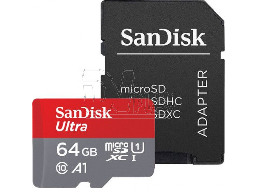 microSDHC 64Gb SanDisk Class 10 Ultra UHS-I с адаптером