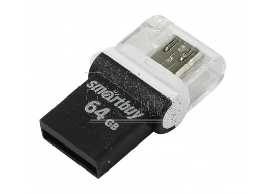 USB 2.0 Flash 64Gb Smart Buy Poko OTG черная