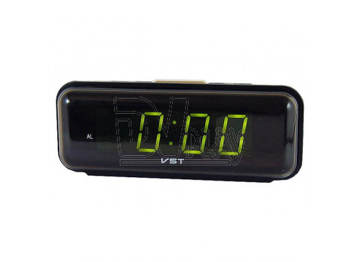 VST 738-2 часы настольные с зелеными цифрами