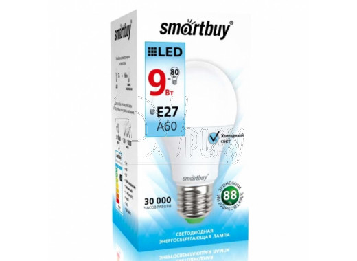Светодиодная Лампа Smartbuy A60 Е27 9Вт белый свет