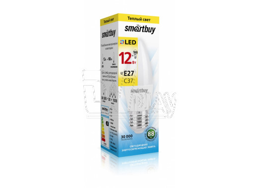 Светодиодная Лампа Smartbuy C37 Е27 12Вт теплый свет