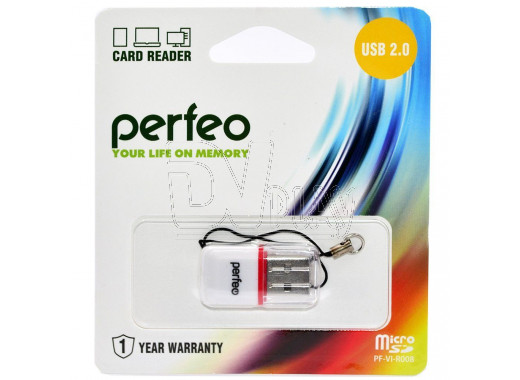 CARD READER Micro SD Perfeo PF-VI-R008 белый