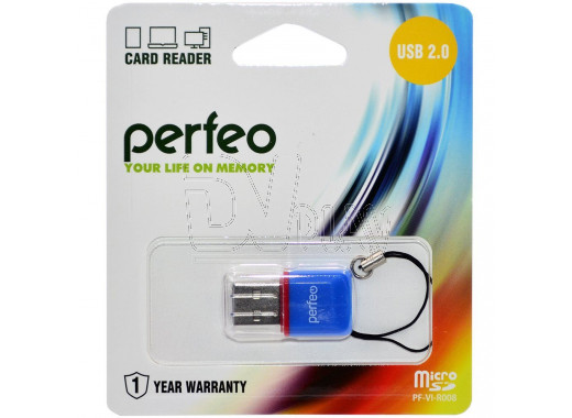 CARD READER Micro SD Perfeo PF-VI-R008 синий