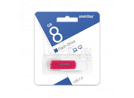 USB 2.0 Flash 8Gb Smart Buy Diamond розовый