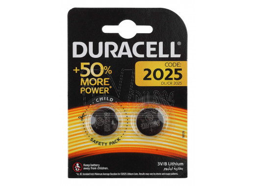 Duracell CR2025 BL2 упаковка 2шт.