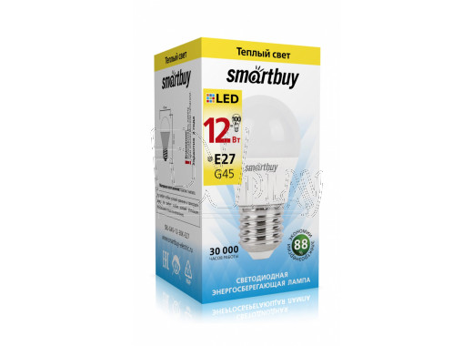 Светодиодная Лампа Smartbuy G45 Е27 12Вт теплый свет