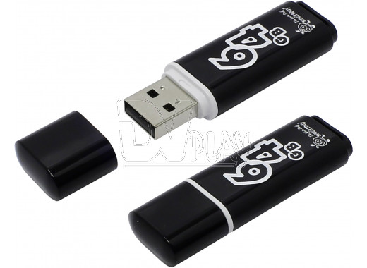 USB 2.0 Flash 64Gb Smart Buy Glossy черная