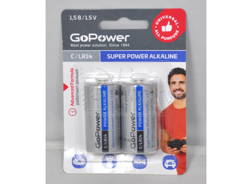 GoPower LR14 BL2 упаковка 2шт