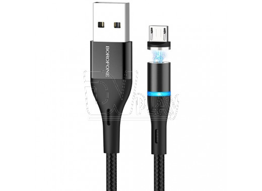 Кабель USB A - micro USB B (1,2 м) Borofone BU16 магнитный