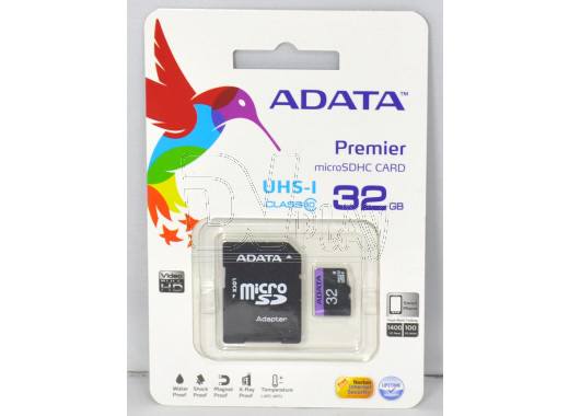 microSDHC 32Gb A-Data Class 10 Premier UHS-I с адаптером