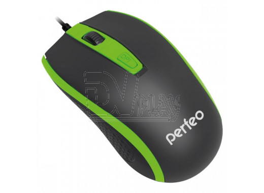 Мышь Perfeo Profil черно-зеленая