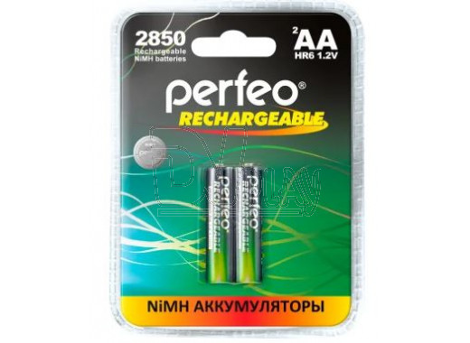 Аккумуляторы Perfeo HR6 2850mAh NiMH BL2 AA в упаковке 2 шт