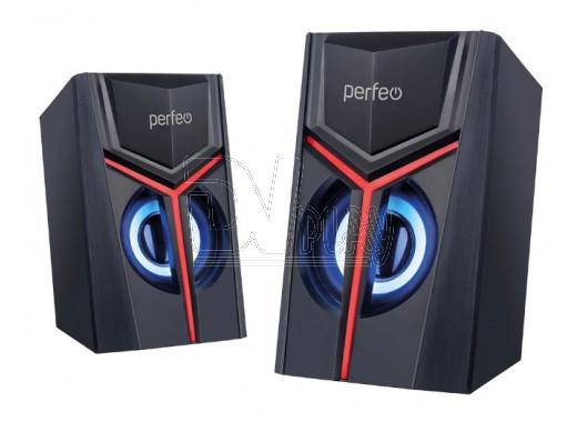 Perfeo TRIAL акустика 2.0 черная USB, Game Design, LED 