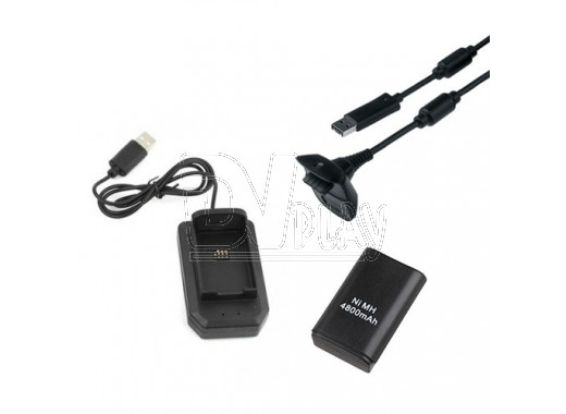 Зарядка Play & Charge Kit 4-in-1 XBOX 360 Slim (1 аккум+кабель+док.станция)