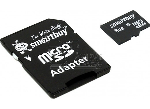 microSD 8Gb Smart Buy Class 10 с адаптером