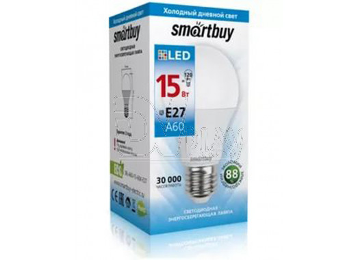 Светодиодная Лампа Smartbuy A60 Е27 15Вт холодный дневной свет