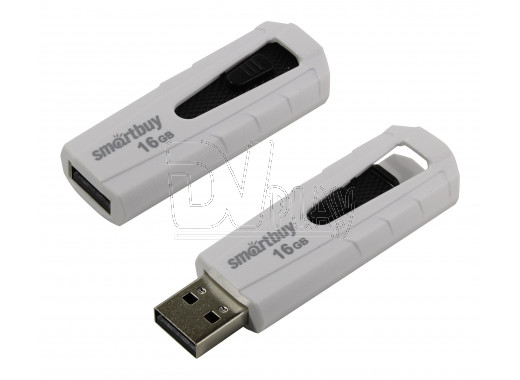 USB Flash 16Gb Smart Buy Iron белый/черный