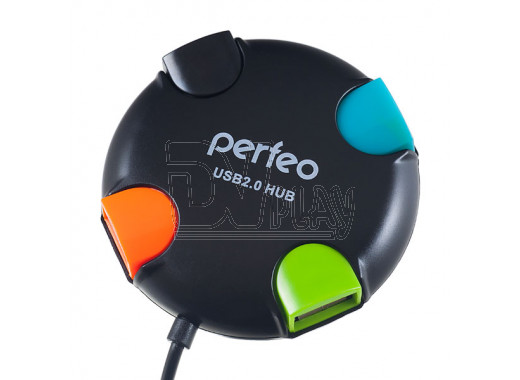 USB HUB Perfeo PF-VI-H020 4 порта черный