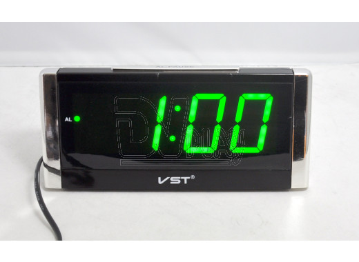 VST 731-4 часы настольные с ярко-зелеными цифрами