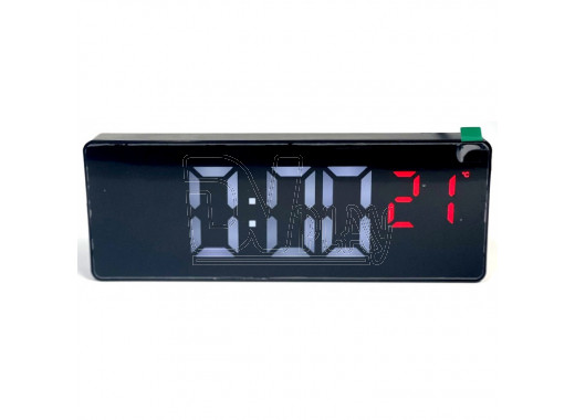Часы электронные X0715 (черный корпус, белые время, красные t*) 