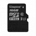 microSDHC 16Gb Kingston Class 10 UHS-I U1 без адаптера
