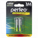Аккумуляторы Perfeo HR03 1000mAh NiMH BL2 AAA в упаковке 2 шт