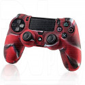 Силиконовый чехол красный камуфляж на геймпад PlayStation 4