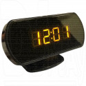 Часы автомобильные KS-781-5 с желтыми цифрами и датчиком температуры