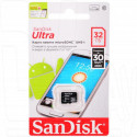 microSDHC 32Gb Sandisk Class 10 Ultra UHS-I без адаптера