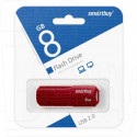 USB 2.0 Flash 8Gb Smart Buy Clue бордовая