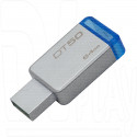 USB 3.0 Flash 64Gb Kingston Data Traveler 50 металл синий