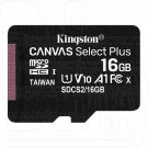 microSDHC 16Gb Kingston Class 10 A1 (100 Mb/s) без адаптера