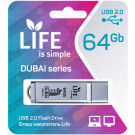 USB Flash 64Gb Life Dubai серебряная