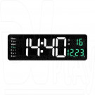 Часы электронные X6629 (черный корпус, белые время, зеленые дата) 