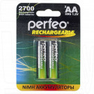 Аккумуляторы Perfeo HR6 2700mAh NiMH BL2 AA в упаковке 2 шт