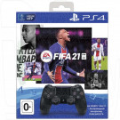 Комплект PS4: Джойстик DualShock + FIFA21 + 14 дней