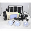 Фонарь-прожектор YD-1623 (солнечная батарея, USB) + 3 лампы