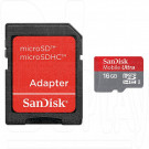 microSDHC 16Gb Sandisk Class 10 Ultra с адаптером
