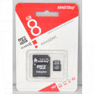 microSD 8Gb Smart Buy с адаптером