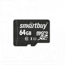 microSDHC 64Gb Smart Buy Class 10 UHS-I без адаптера