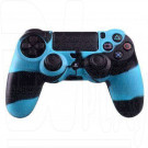 Силиконовый чехол синий камуфляж на геймпад PlayStation 4