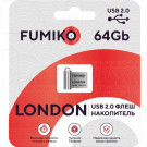 USB 2.0 Flash 64Gb Fumiko London металл серебро