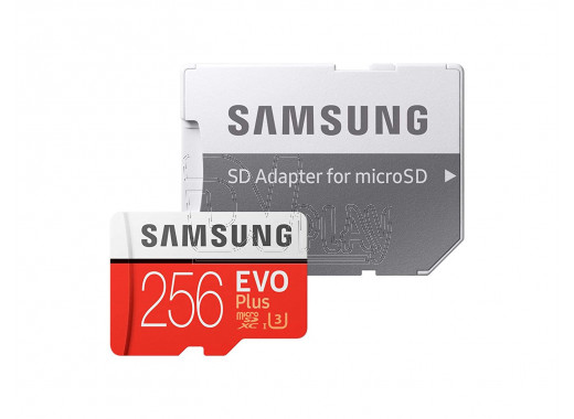 microSDHC 256Gb Samsung Class 10 Evo Plus U1 U3 4K + адаптер