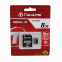 microSD 8Gb Transcend Class 10 Premium с адаптером